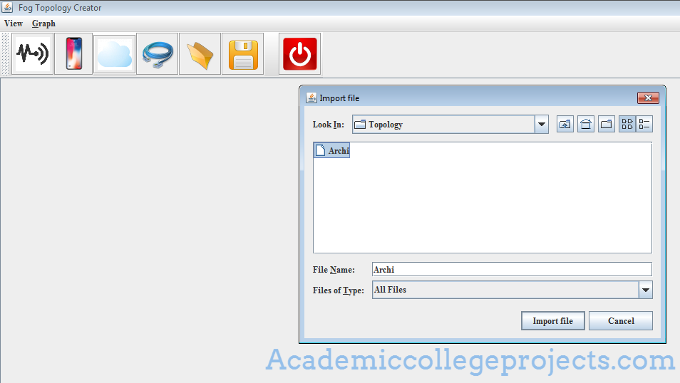 Select the Already Created Network Topology File