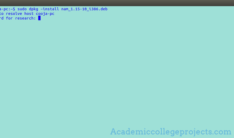 Installation of Nam in Ns2